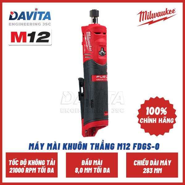 Máy mài khuôn thẳng M12 FDGS Pin 12V 4.0Ah Sạc C12C