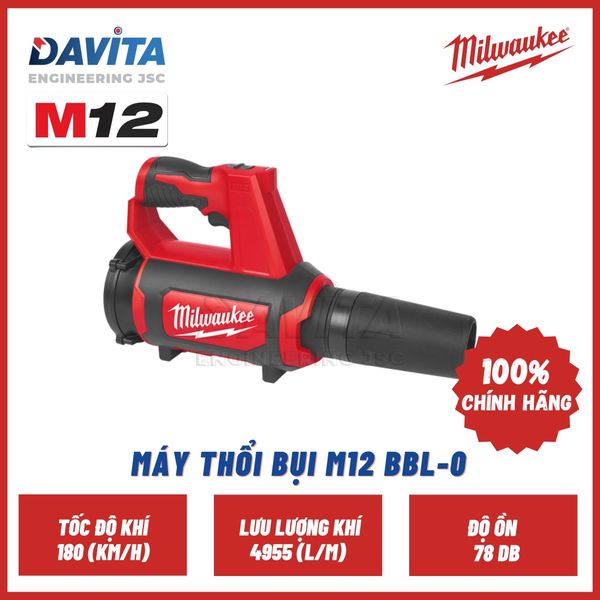 Máy thổi bụi, thổi lá M12 BBL Pin 12V 4.0Ah Sạc C12C