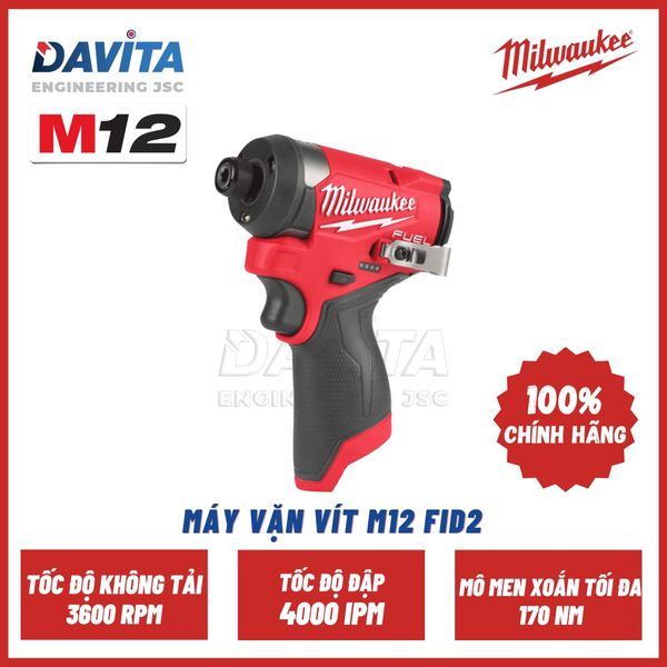 Máy vặn vít M12 FID2 (Gen 3) Pin 12V 4.0Ah Sạc C12C