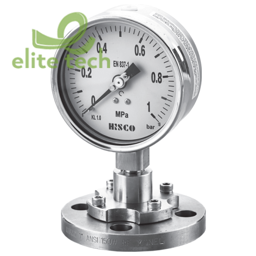 Đồng Hồ Áp Suất HISCO 511P 513P - Flat Flanged Diaphragm Sealed Pressure Gauges