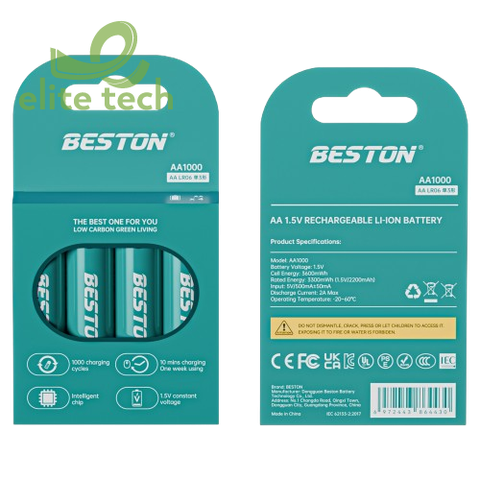 Pin Sạc BESTON AA 1.5V Lithium 3600mWh 