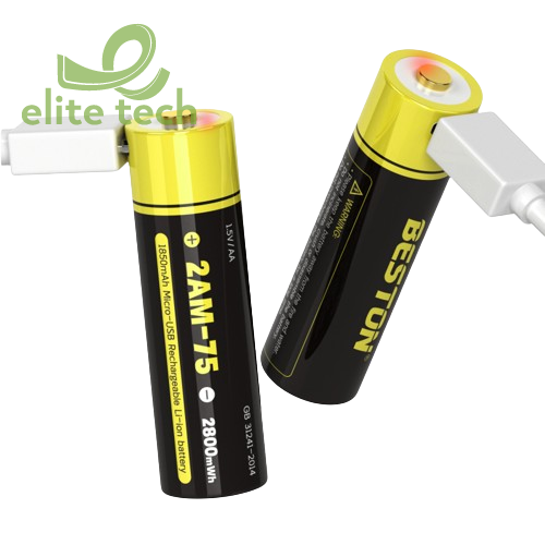 Pin Sạc BESTON AA Mirco USB 1.5V Lithium 2800mWh