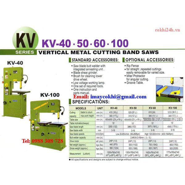 Máy cưa lọng đứng KV-50