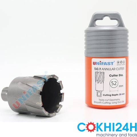 Mũi khoan từ Unifast size lớn phi 52 khoan sâu 35mm