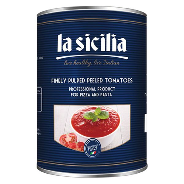  Cà chua lột vỏ nghiền nhuyễn La Sicilia hộp 4,1kg 