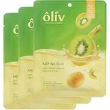  Mặt nạ giấy chứa dầu ôliu và kiwi Ôliv nuôi dưỡng trắng da gói 20g 