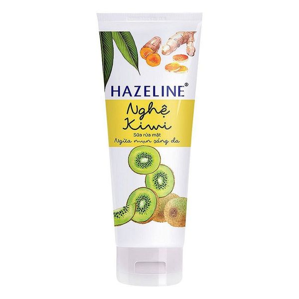  Sữa rửa mặt Hazeline ngừa mụn sáng da nghệ Kiwi tuýp 100g 