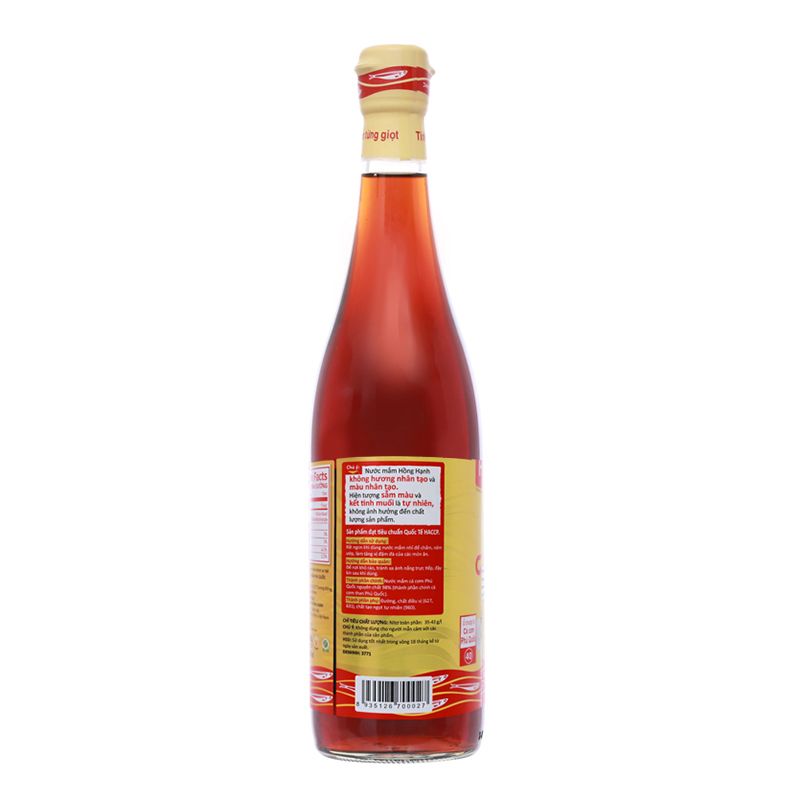  Nước mắm cốt nhỉ Hồng Hạnh 40 độ đạm chai 600ml 