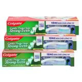  Kem đánh răng Colgate ngừa sâu răng chắc khoẻ bộ 3 tuýp 225g + tặng 1 bàn chải 