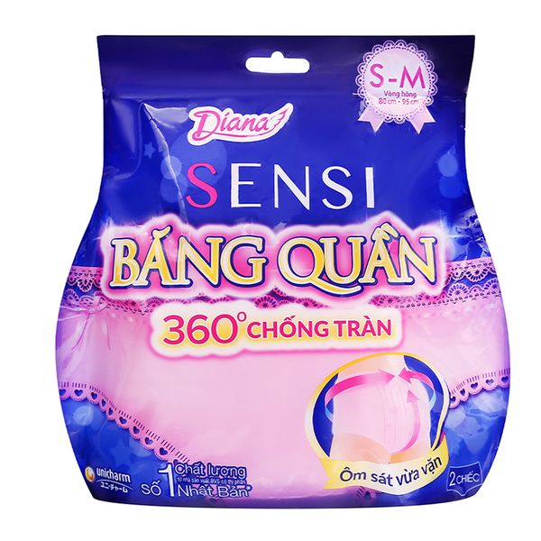  Băng vệ sinh Diana Sensi băng quần size S-M gói 2 chiếc 