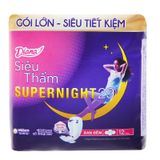  Băng vệ sinh ban đêm Diana Super Night chống tràn 12 miếng 29cm 