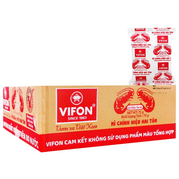  Mì Vifon Hai Tôm sa tế thùng 30 gói 75g 