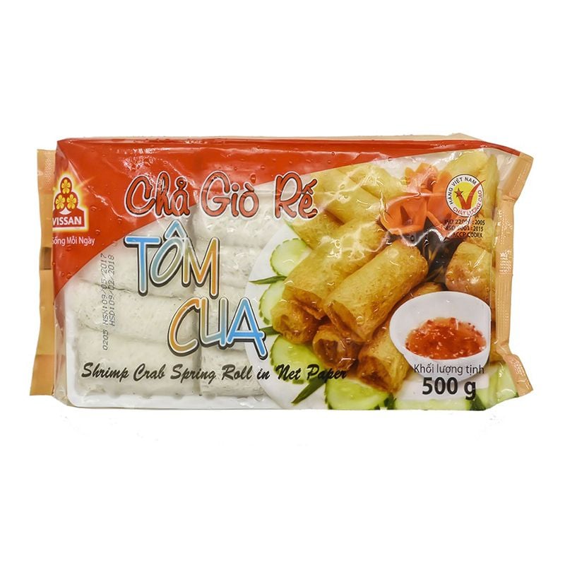  Chả giò rế Vissan nhân tôm cua gói 500g 