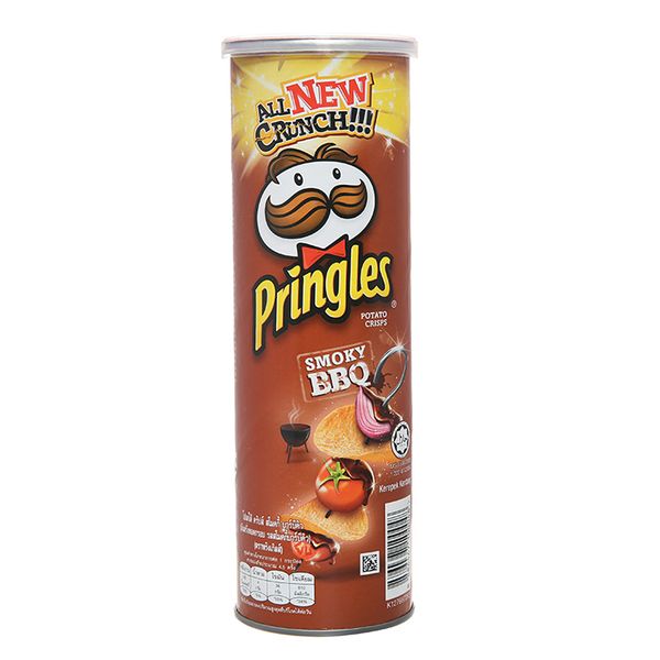  Bánh Snack khoai tây vị Smoky BBQ Pringles lon 107g 