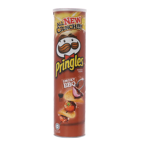  Bánh Snack khoai tây vị Smoky BBQ Pringles lon 147g 