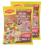  Hạt nêm cao cấp gấp đôi thịt xương tủy và gia vị tự nhiên Maggi bộ 2 gói x 175g 