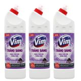  Gel tẩy bồn cầu và nhà tắm VIM than hoạt tính & hương oải hương thùng 16 chai 880ml 
