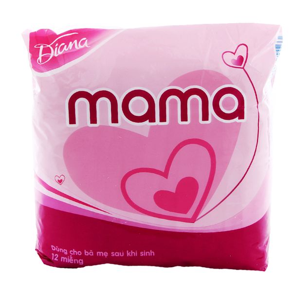  Băng vệ sinh cho mẹ sau sinh Diana Mama không cánh gói 12 miếng 