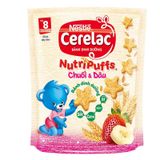  Bánh ăn dặm Nestlé Cerelac Nutripuffs vị chuối dâu 50g 