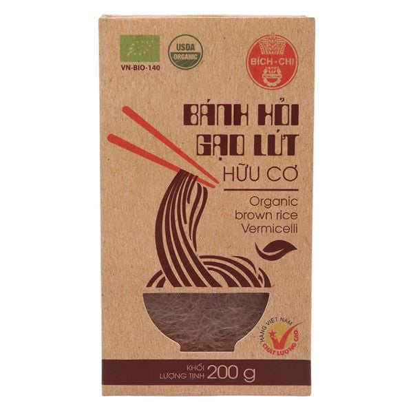  Bánh hỏi gạo lứt hữu cơ Bích Chi hôp 200g 