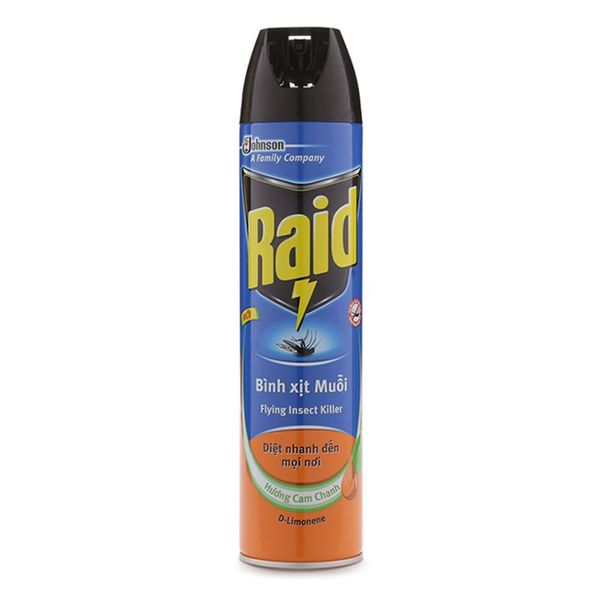  Bình xịt muỗi Raid hương cam chanh chai 600ml 