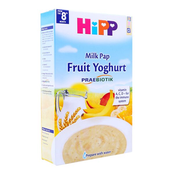  Bột ăn dặm HiPP sữa chua hoa quả cho trẻ trên 8 tháng hộp 250g 
