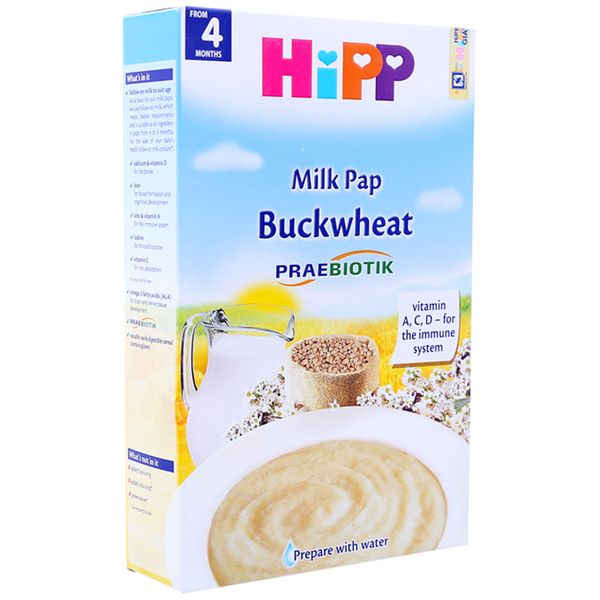 Bột ăn dặm HiPP sữa kiều mạch cho trẻ trên 4 tháng hộp 250g 