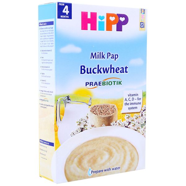  Bột ăn dặm HiPP sữa kiều mạch dành cho trẻ trên 4 tháng hộp 250g 