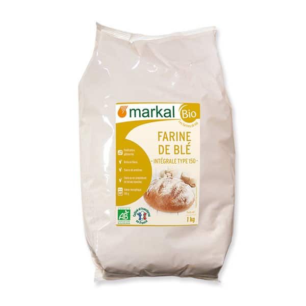  Bột mì nguyên cám hữu cơ T150 Markal gói 1kg 