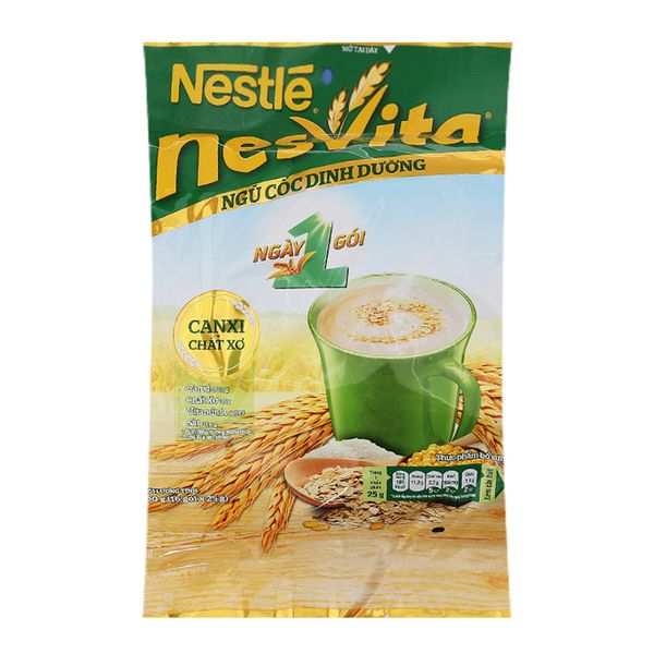  Bột ngũ cốc bổ sung Canxi Nesvita Nestle bịch 16 gói 400g 