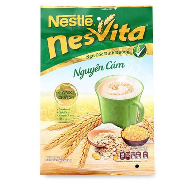  Bột ngũ cốc dinh dưỡng Nesvita Nestlé nguyên cám 20 gói x 2g gói 500g 