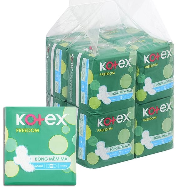  Băng vệ sinh Kotex Freedom có cánh lốc 8 gói x 8 miếng 