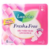  Băng vệ sinh Laurier Fresh and Free siêu thấm cánh gói 20 miếng 