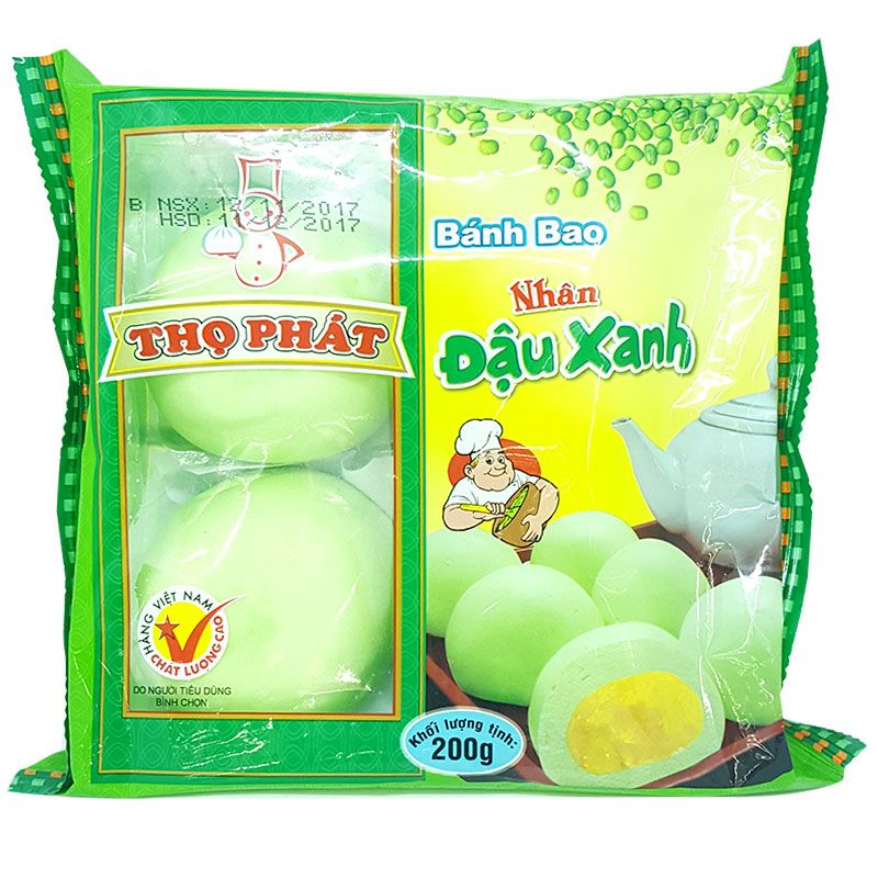  Bánh bao nhân đậu xanh Thọ Phát lốc 3 gói x 200g 
