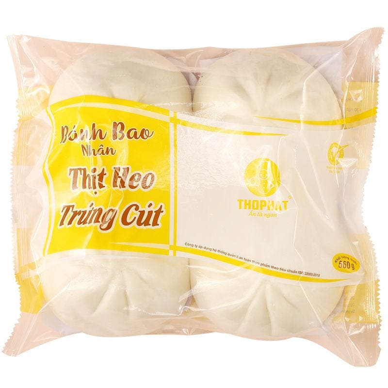  Bánh bao thịt 1 trứng cút Thọ Phát bộ 3 gói x 4 cái x 120g 