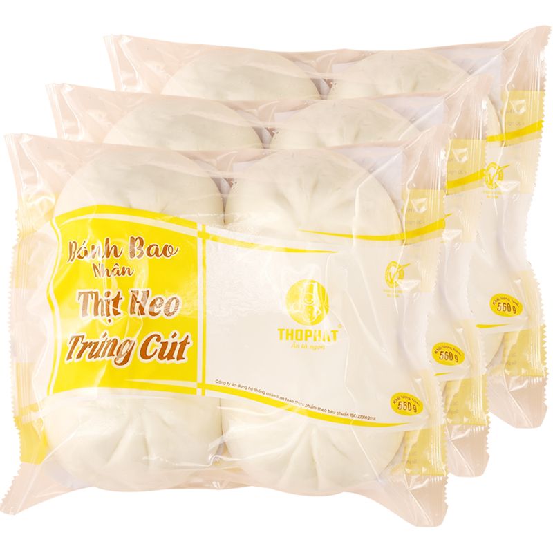  Bánh bao thịt 1 trứng cút Thọ Phát gói 4 cái x 120g 