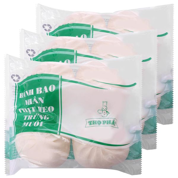  Bánh bao thịt trứng muối Thọ Phát bộ 3 gói x 4 cái x 170g 