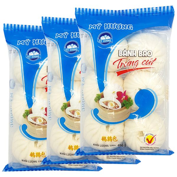  Bánh bao trứng cút Mỹ Hương lốc 3 gói x 450g 