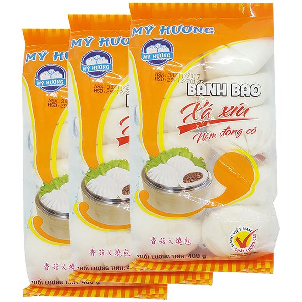  Bánh bao xá xíu nấm đông cô Mỹ Hương lốc 3 gói x 400g 