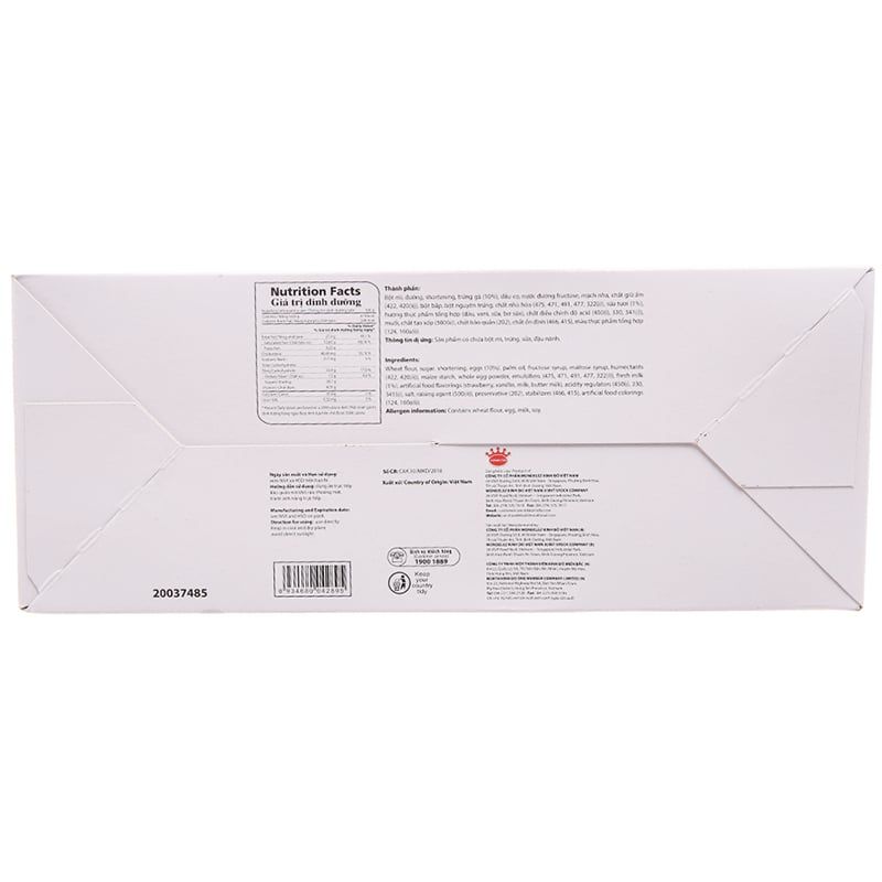  Bánh bông lan cuộn kem Solite vị dâu 20 cái hộp 360g 