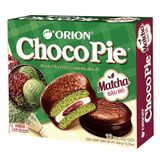  Bánh Choco pie Orion vị matcha đậu đỏ 6 cái hộp 180g 