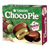  Bánh Choco pie Orion vị matcha đậu đỏ 12 cái hộp 360g 