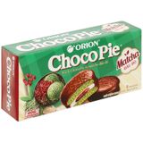  Bánh Choco pie Orion vị matcha đậu đỏ 6 cái hộp 180g 