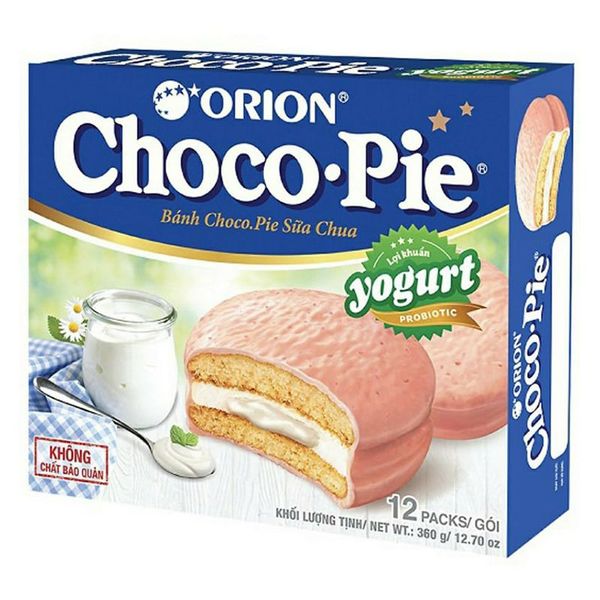  Bánh Choco pie Orion vị sữa chua Yogurt 12 bánh hộp 360g 