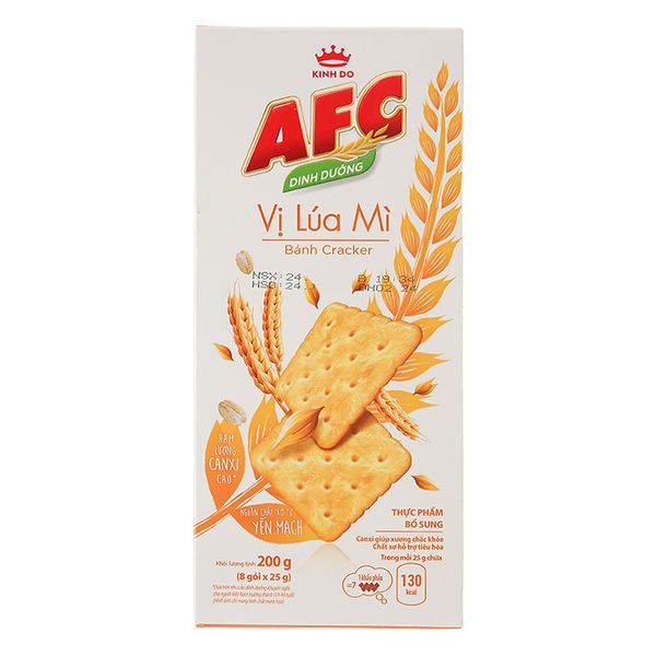  Bánh cracker AFC dinh dưỡng vị lúa mì hộp 200g 