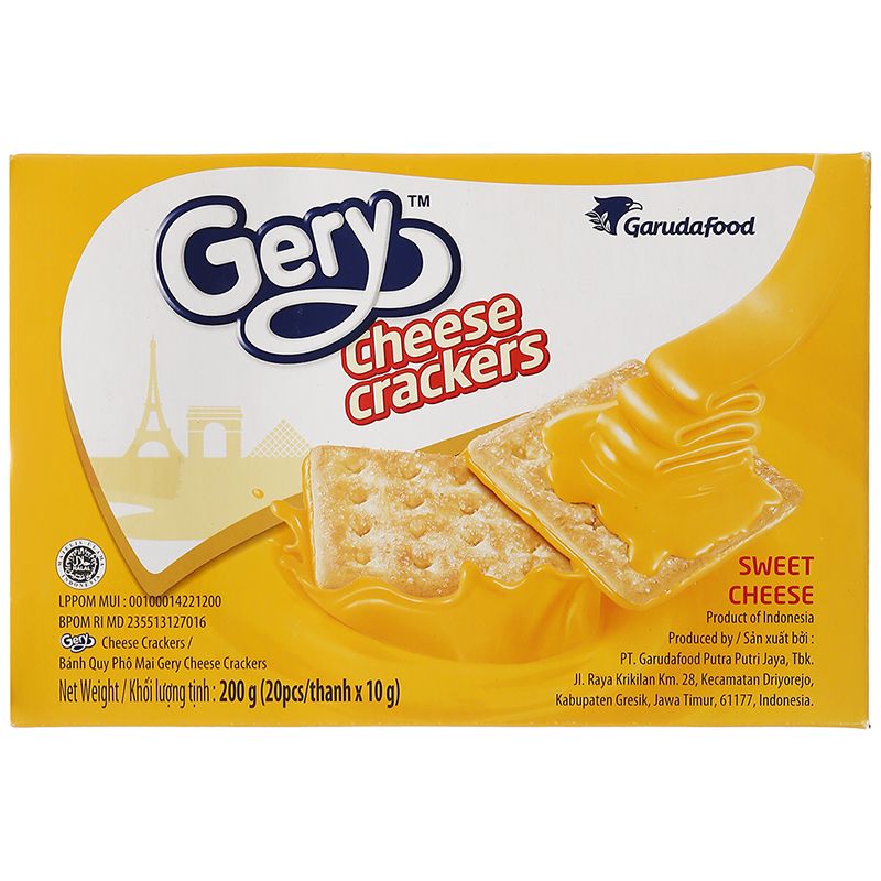  Bánh cracker phô mai Gery hộp 180g 