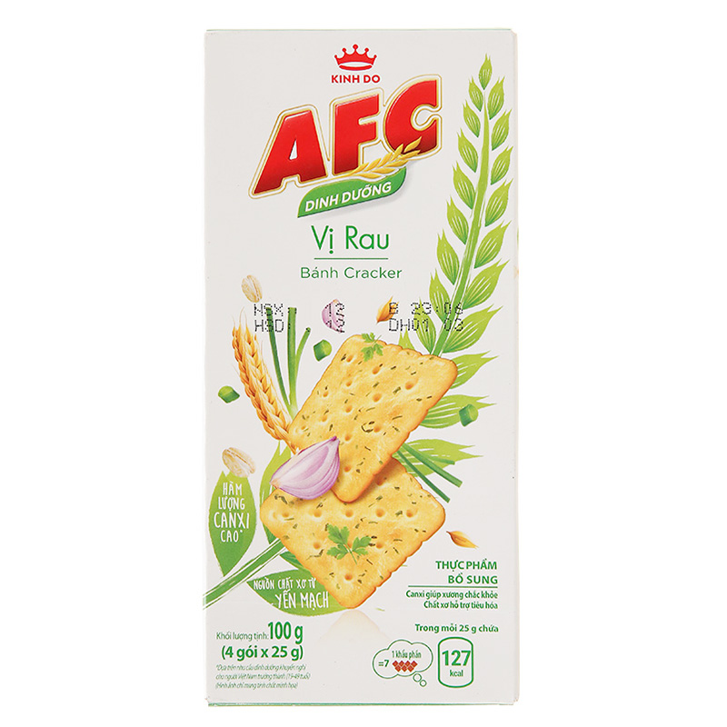 Bánh cracker vị rau AFC Dinh dưỡng hộp 100g – Chuỗi Tạp Hóa Việt ...