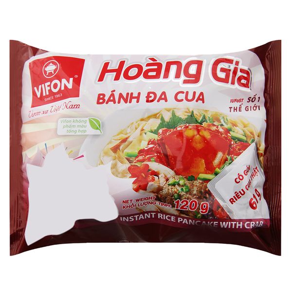  Bánh đa cua riêu cua Vifon Hoàng Gia gói 120g 