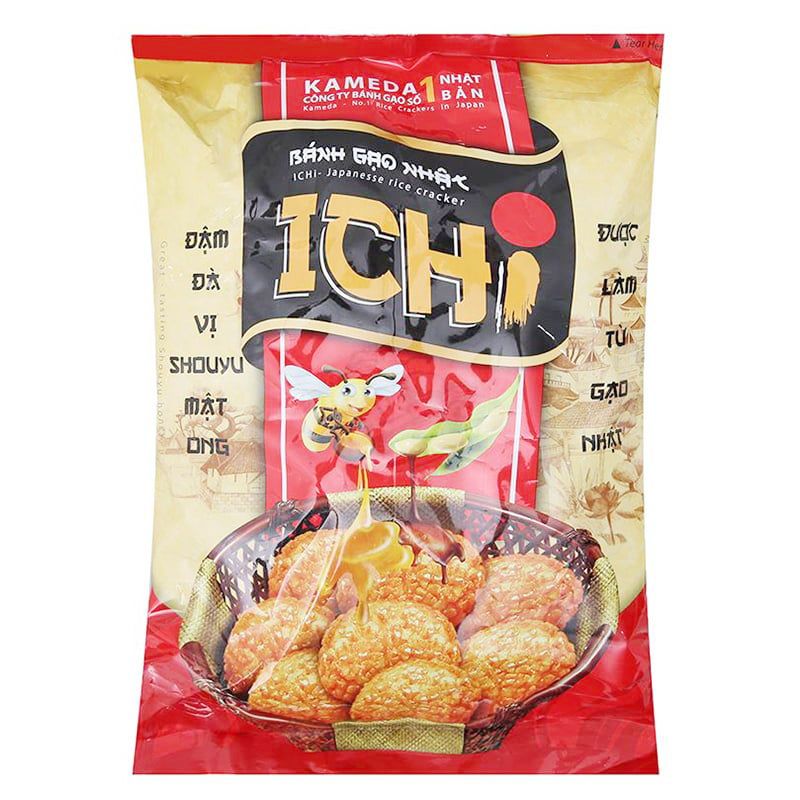  Bánh gạo Nhật vị Shouyu mật ong Ichi thùng 20 gói x 100g 