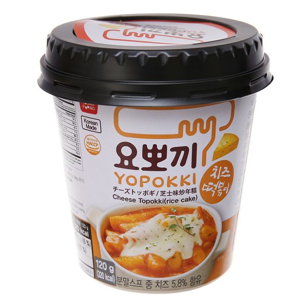  Bánh gạo tokbokki ăn liền Yopokki phô mai ly 120g 